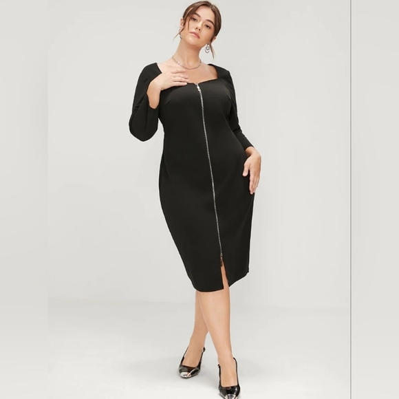 Black Zip Up Bodycon Dress Buy Black Dresses For Women By Nobarr Online